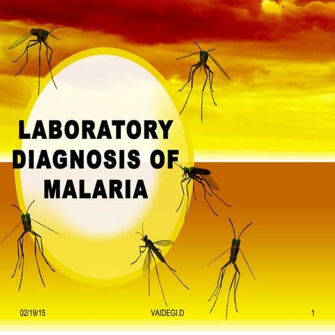 Laboratory diagnosis of malarial parasite