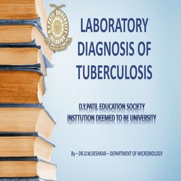 Laboratory diagnosis of tuberculosis pract.