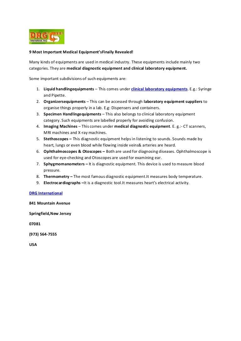 Laboratory equipment suppliers