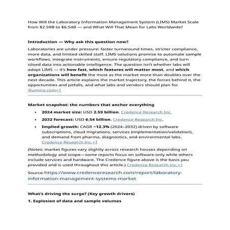 Laboratory information mangment system (lims) | PDF