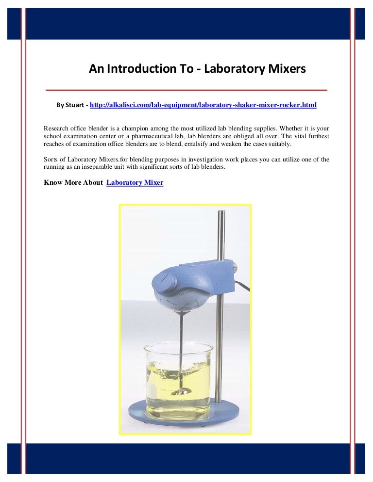 Laboratory mixer