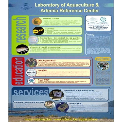Infosheet on the Laboratory of Aquaculture & Artemia Reference Center