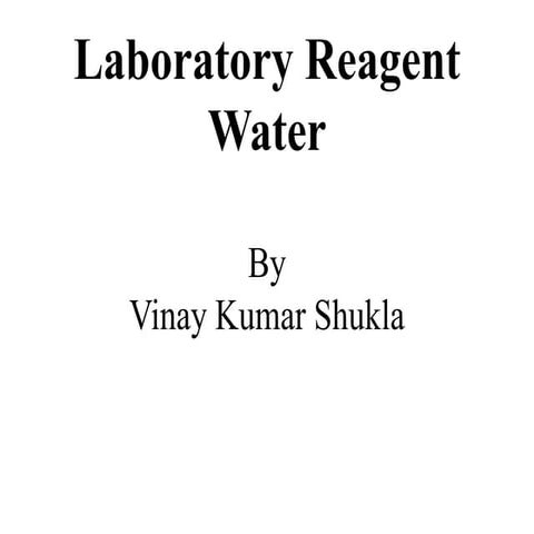 Laboratory reagent water