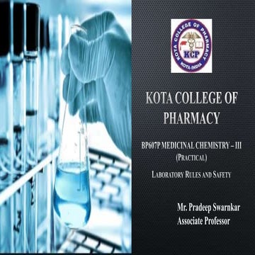 Laboratory rules and safety