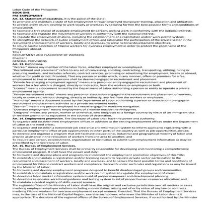 Labor code of the philippines
