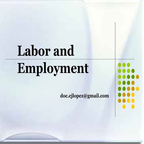 Labor & employment lesson 11 a