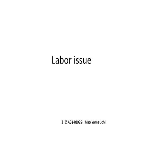 Labor issue
