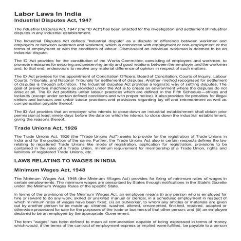 Labor laws in india
