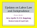 Updates on Labor Law and Jurisprudence (Philippines) February 15, 2013
