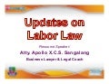 UPDATES ON LABOR LAW (February 26, 2014) Atty. PoL Sangalang.