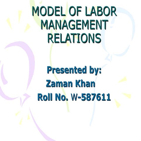 Labor Management Relations (821)