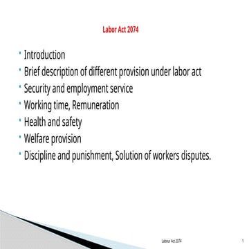 Comprehensive Overview of Nepal's Labour Act 2074: Employment, Rights ...