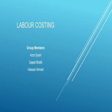 Labour Costing Introcuction