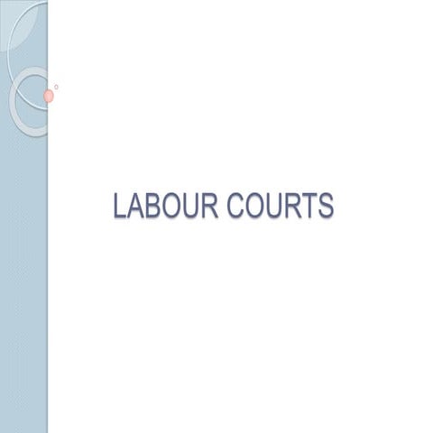 LABOUR COURTS - under labour law - section 7