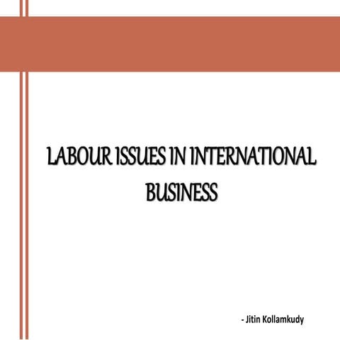 Labour issues in international business