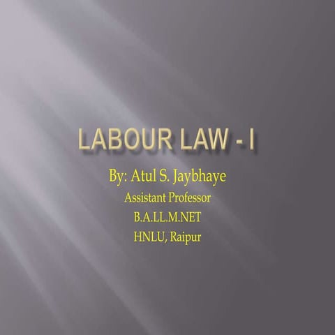 Labour law   i