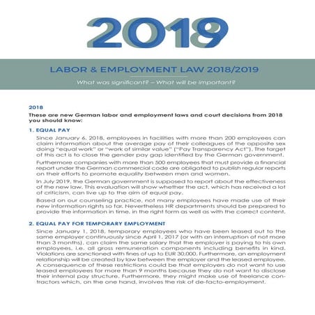 Labour law 2018 / 2019