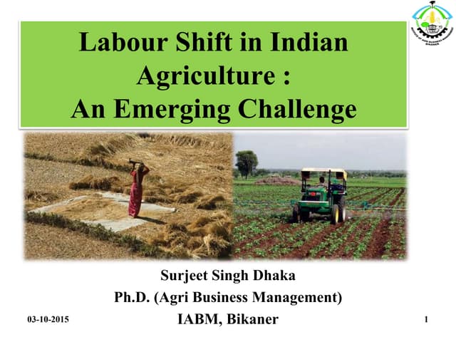 Labour scarcity in Indian agricultu...