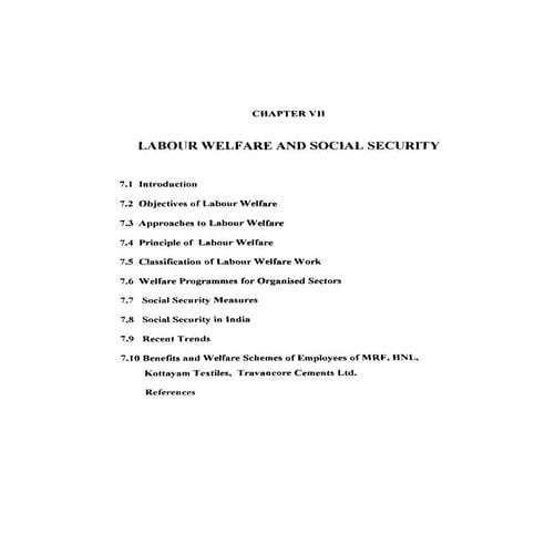 Labour welfare
