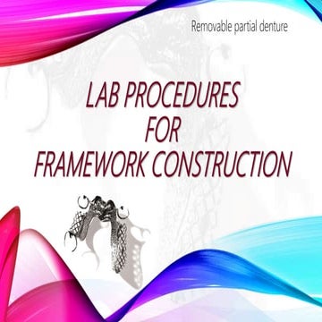 Lab steps of partial denture framework construction 