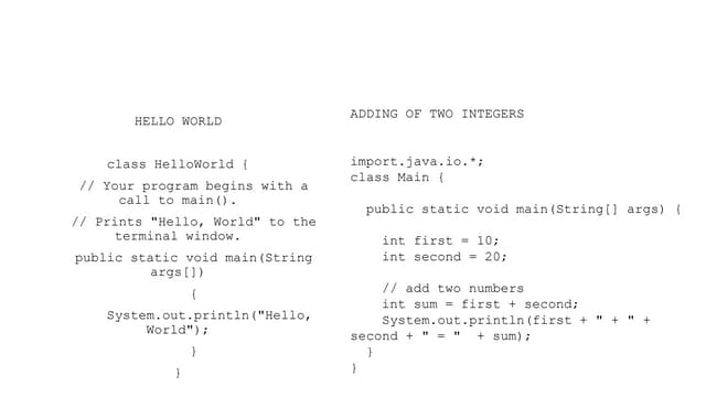 OBJECT ORIENTED PROGRAMMIING LANGUAGE PROGRAMS