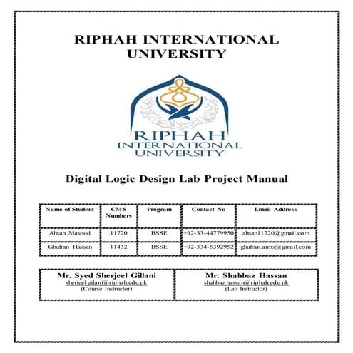 Lab project manual version 1 | PDF