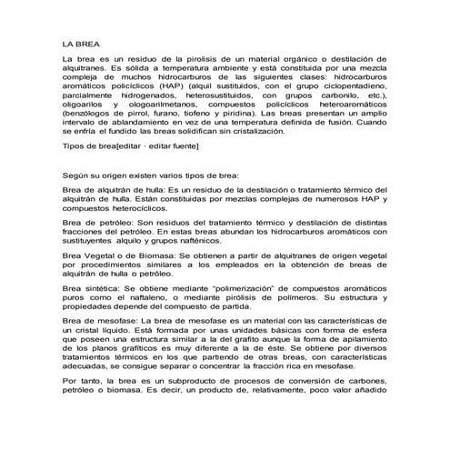 La brea | DOCX