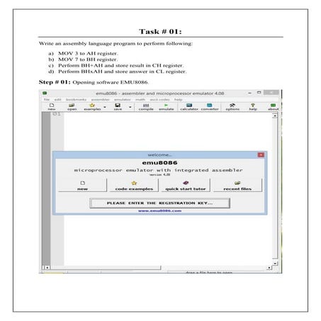 Addition, subtraction and multiplication in assembly language