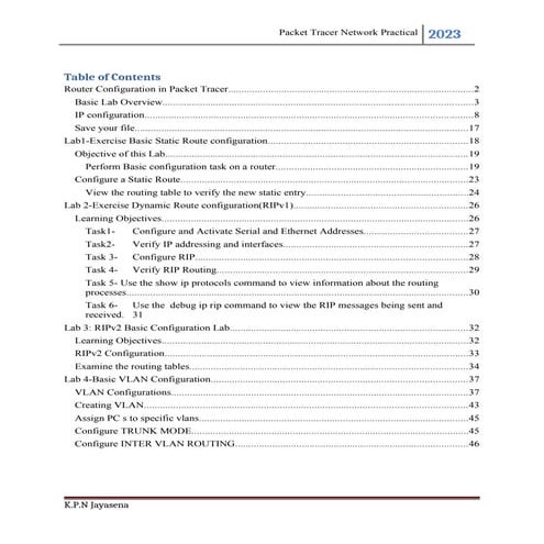 packettracer lab report  hand experience