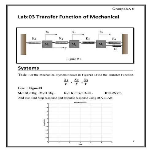 Mathematical Modelling of Electro-Mechanical System in Matlab