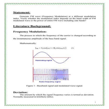 Generating FM wave | PDF