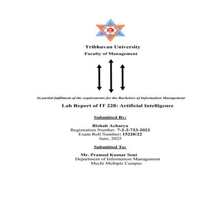 Lab Report on Artificial Intelligence...