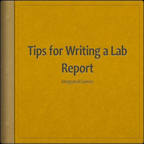 Lab report format | PPT