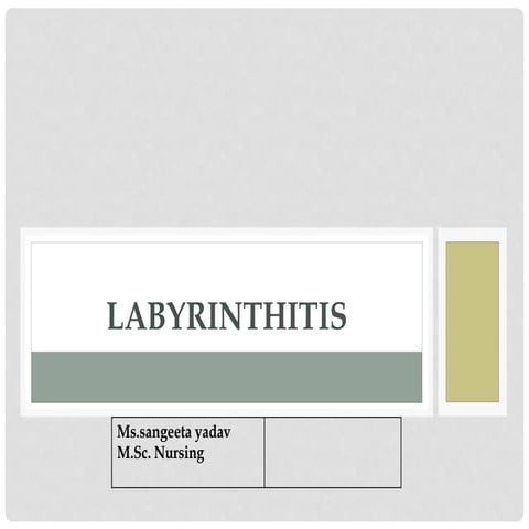 Labrinthitis | PPTX