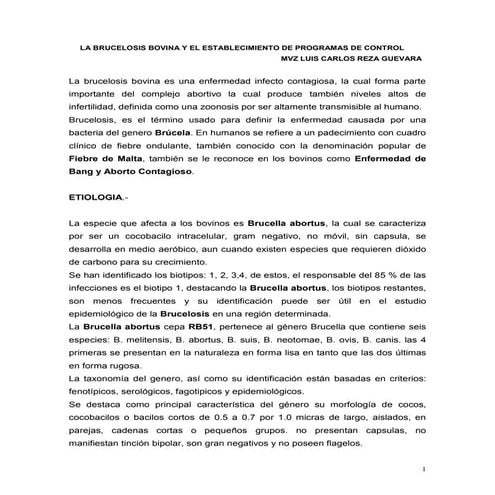 La Brucelosis
