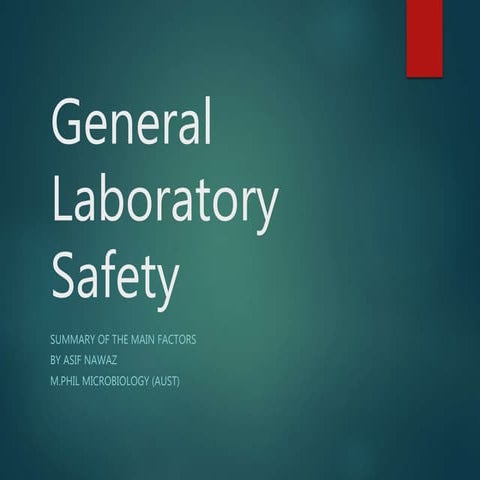 Lab safety: Summary of the Main Factors