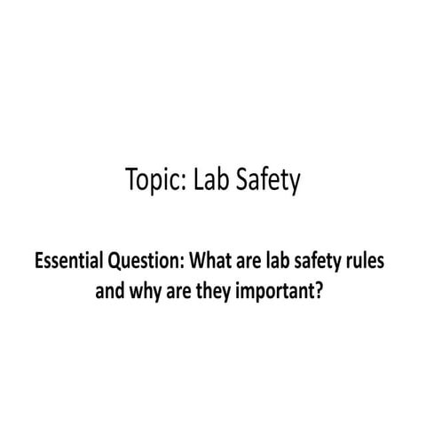 Lab safety presentation