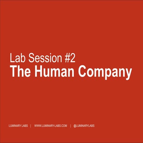 Lab session #2: The Human Company