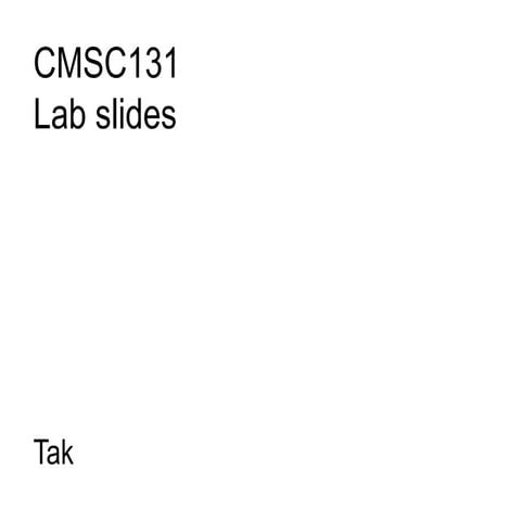 Lab slides - hardware and software