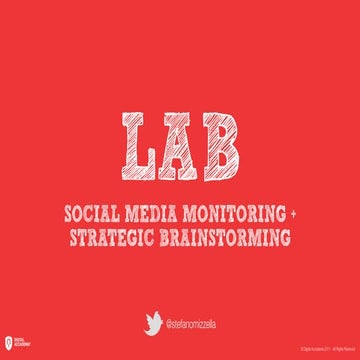 Social Media Monitoring e Brainstorming Strategico -  Stefano Mizzella