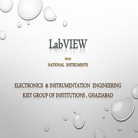 LabVIEW Introduction | PPT | Programming Languages | Computing