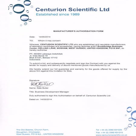 Labways manufacturer letter | PDF