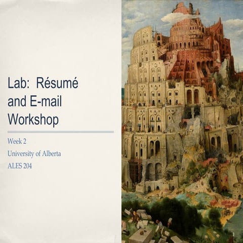 Lab week 2   resume and email workshop