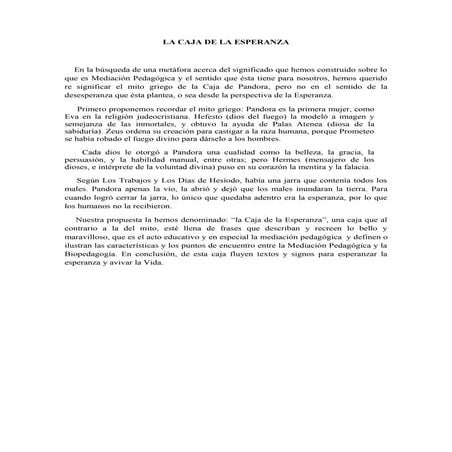 La caja de la esperanza