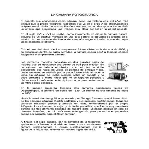 La camara fotografica