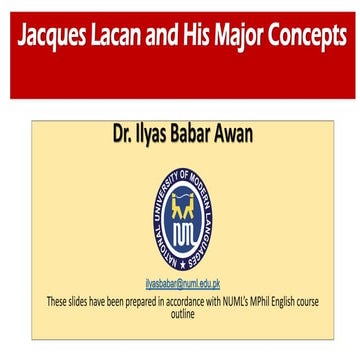 Jacques Lacan and Psychoanalysis: An Introduction to His Basic Concepts.