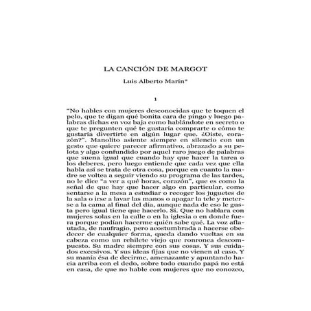 La canción de margot
