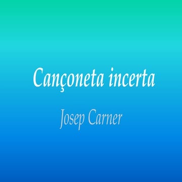 La cançoneta inecerta
