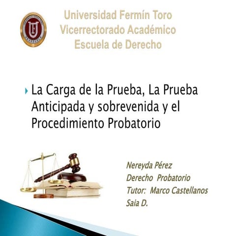 La carga de la prueba