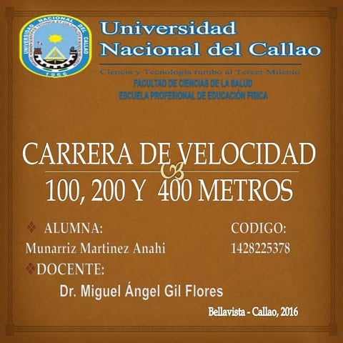 100 METROS, 200 METROS Y 400 METROS